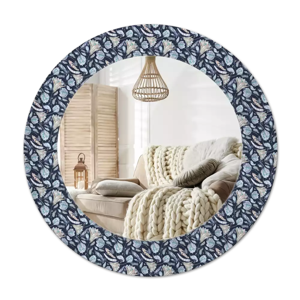 Miroir rond avec décoration Motif boho