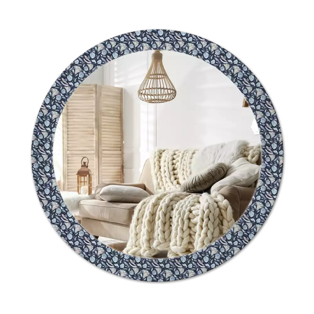 Miroir rond avec décoration Motif boho