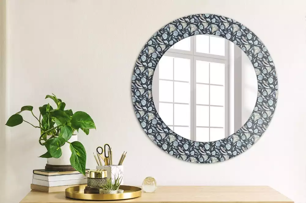 Miroir rond avec décoration Motif boho