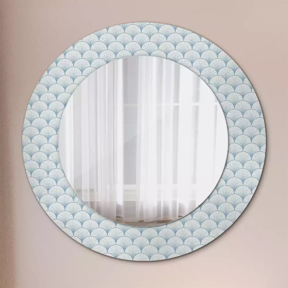 Miroir rond imprimé Motif vintage rétro