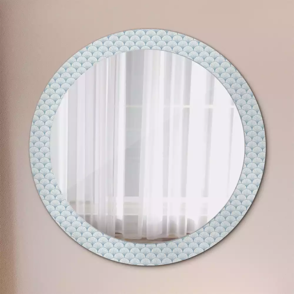 Miroir rond imprimé Motif vintage rétro