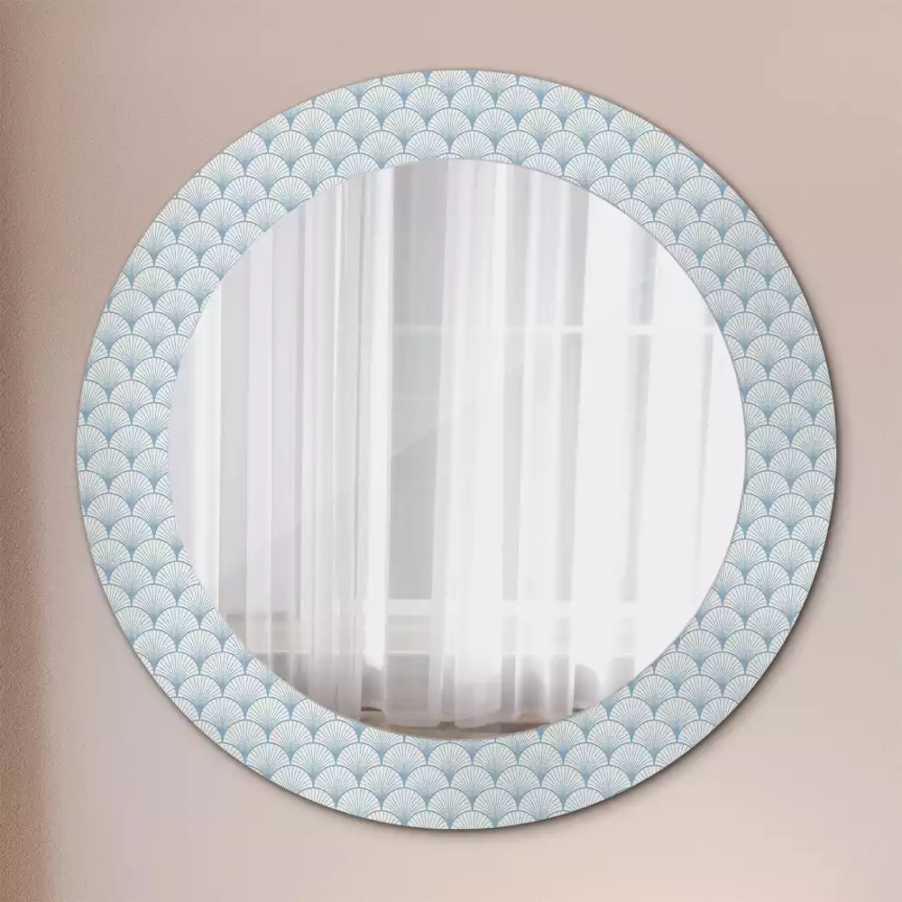 Miroir rond imprimé Motif vintage rétro