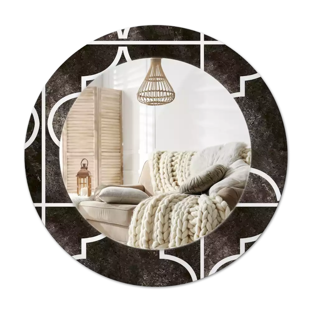 Miroir rond avec décoration Motif antique