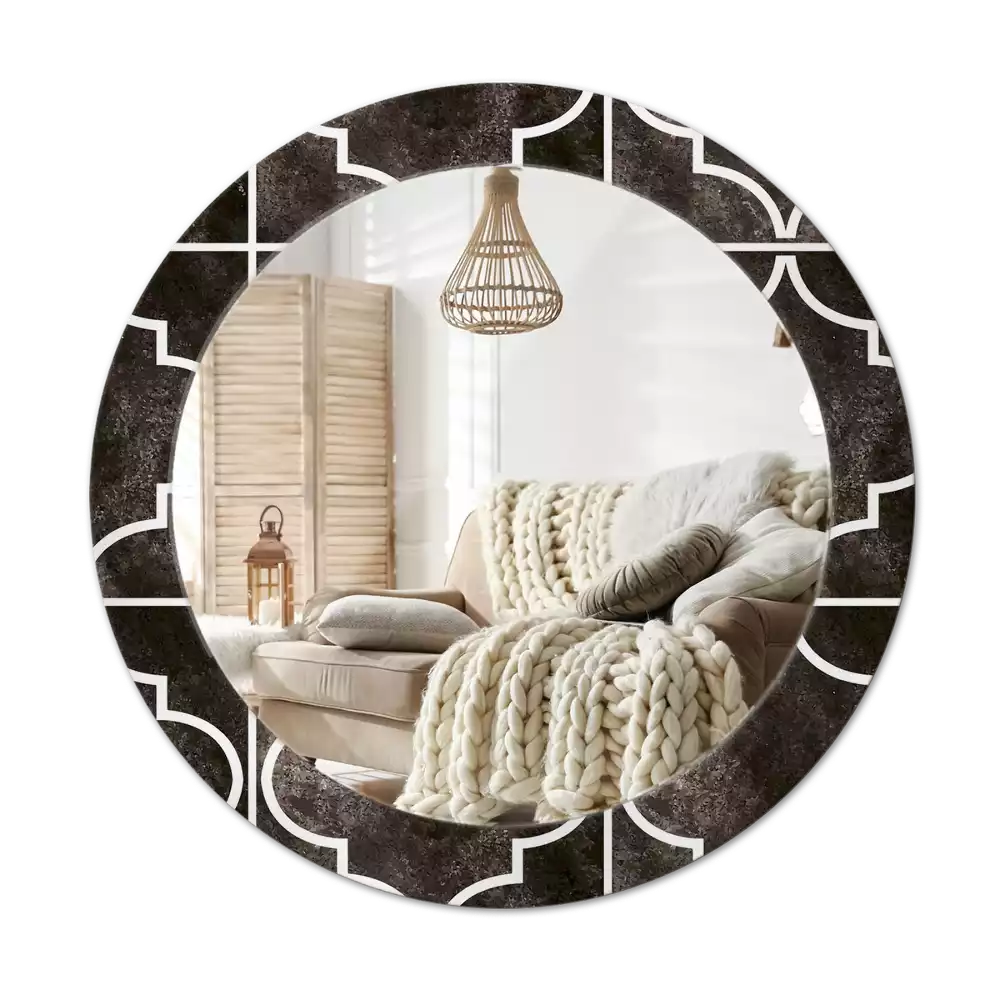Miroir rond avec décoration Motif antique