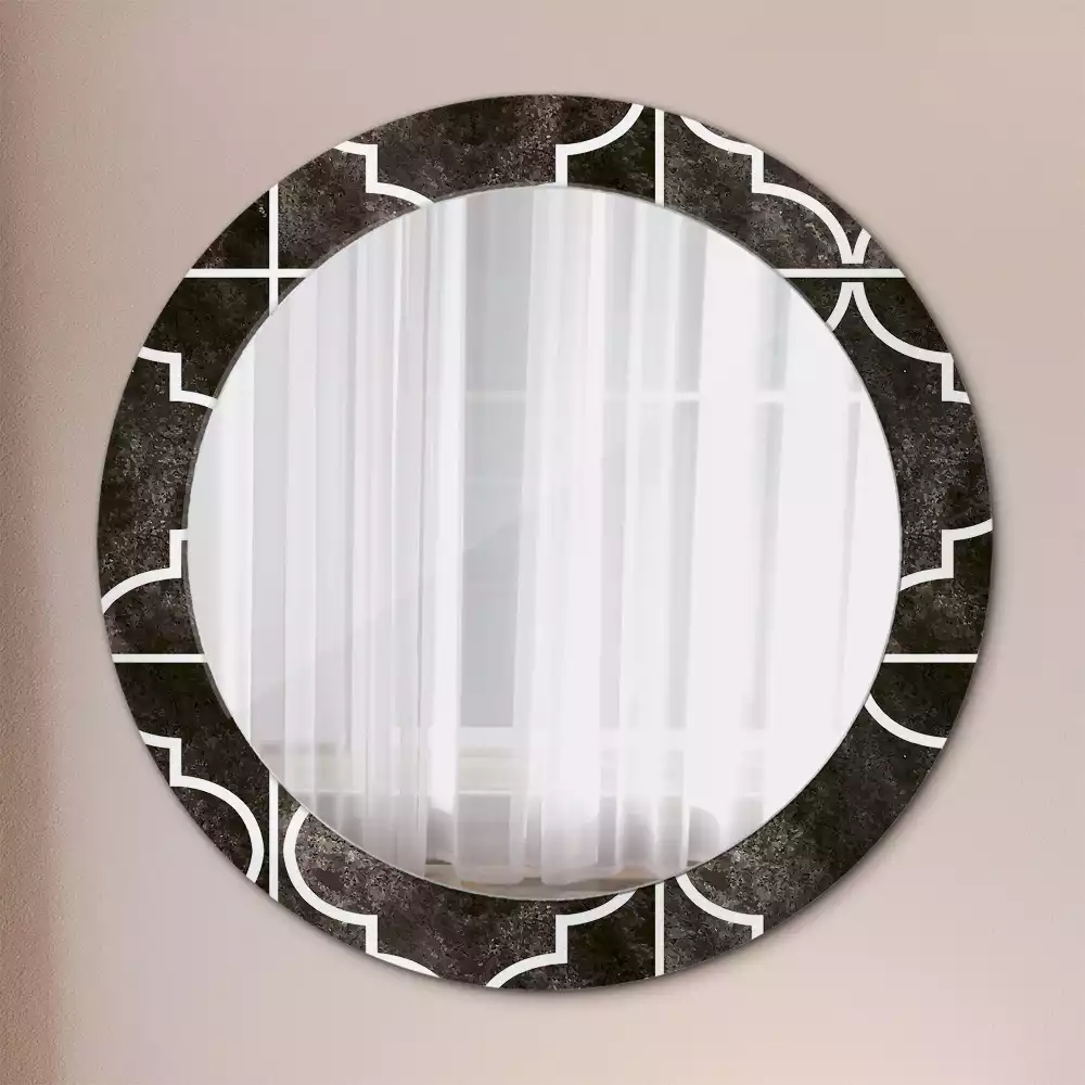 Miroir rond avec décoration Motif antique