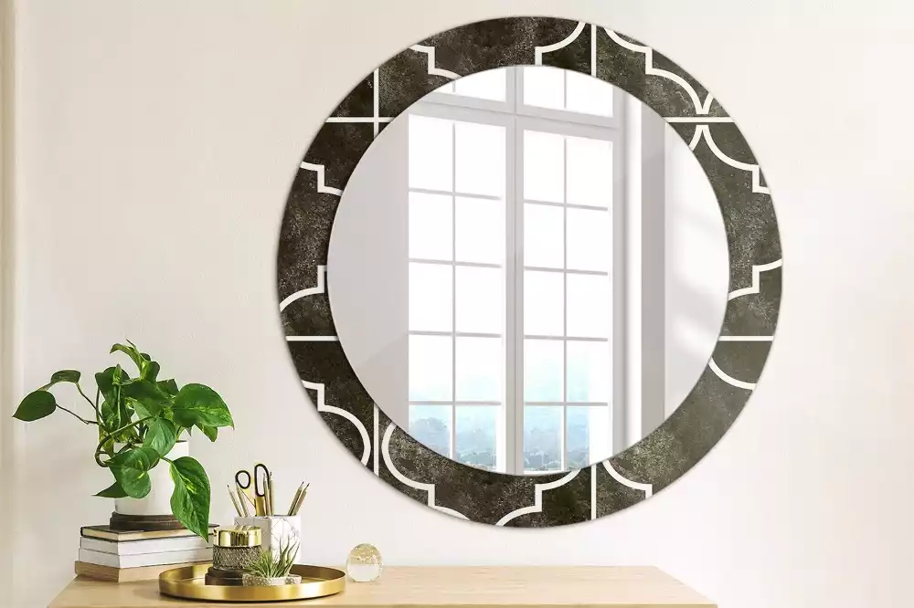 Miroir rond avec décoration Motif antique