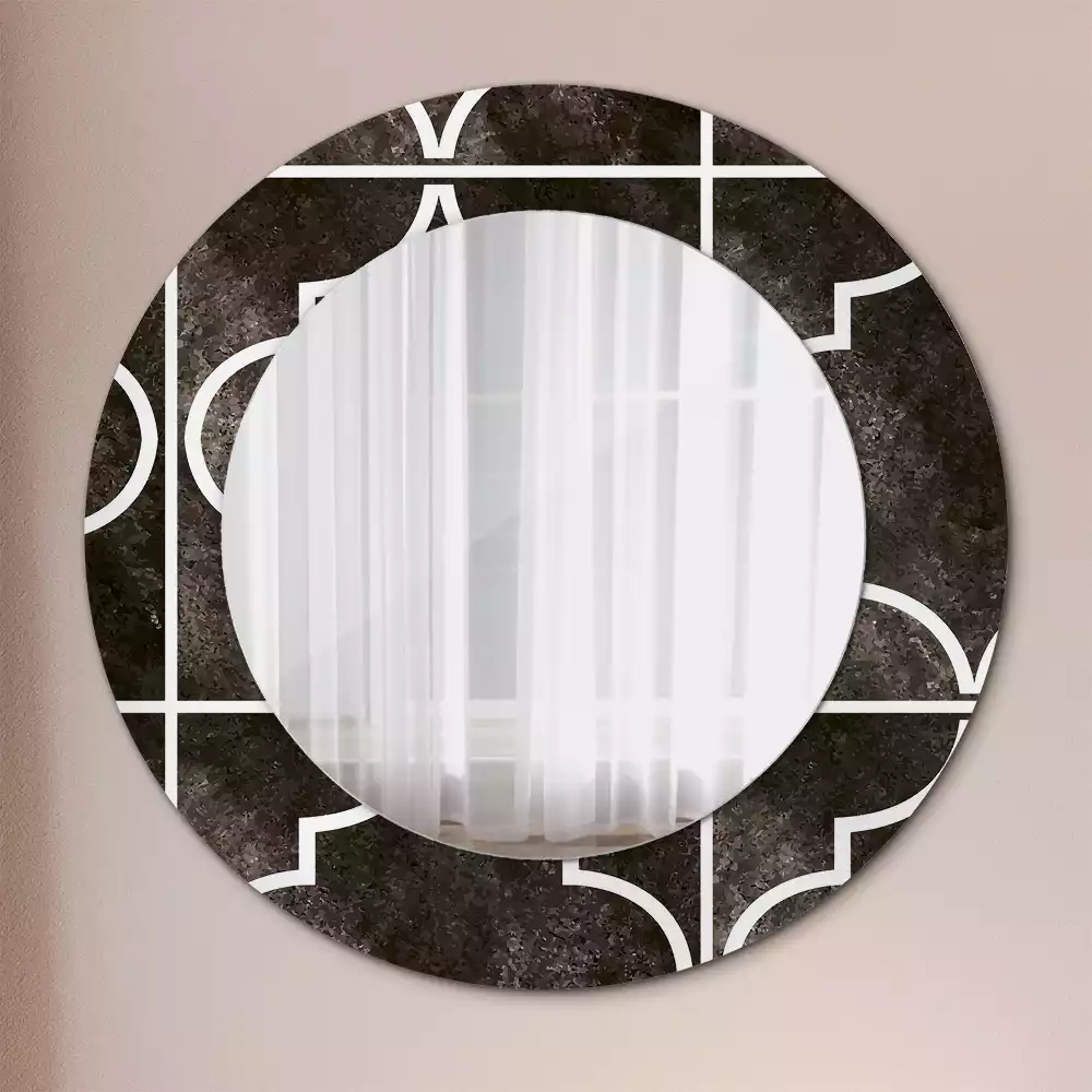 Miroir rond avec décoration Motif antique