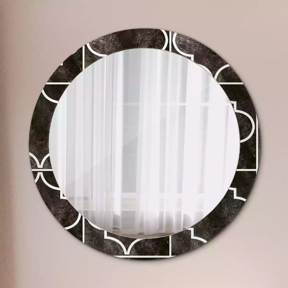 Miroir rond avec décoration Motif antique