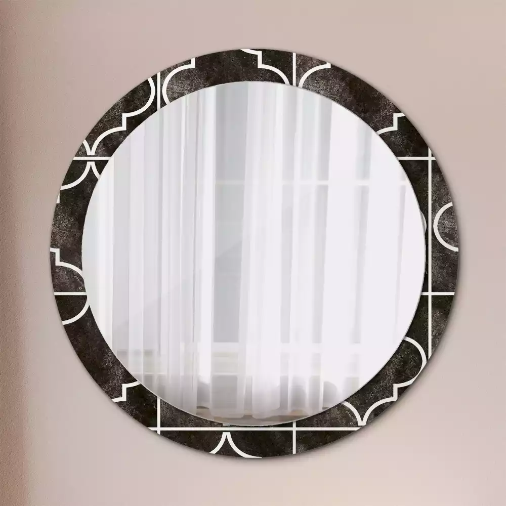 Miroir rond avec décoration Motif antique