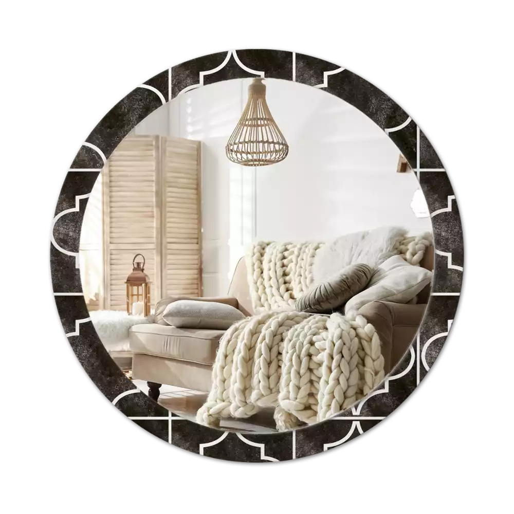 Miroir rond avec décoration Motif antique