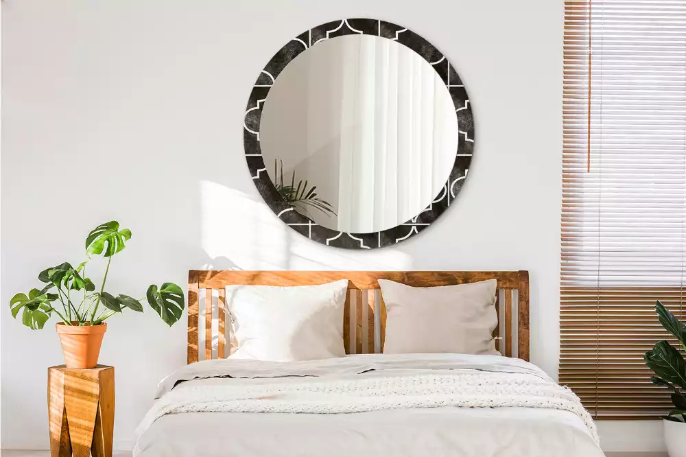 Miroir rond avec décoration Motif antique