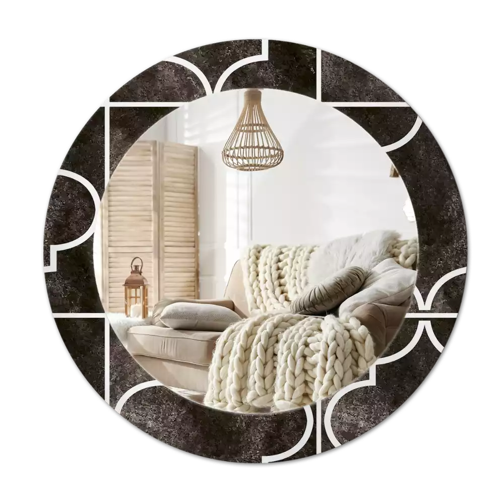 Miroir rond avec décoration Motif antique