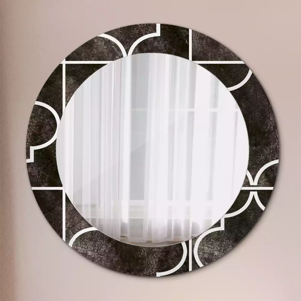 Miroir rond avec décoration Motif antique