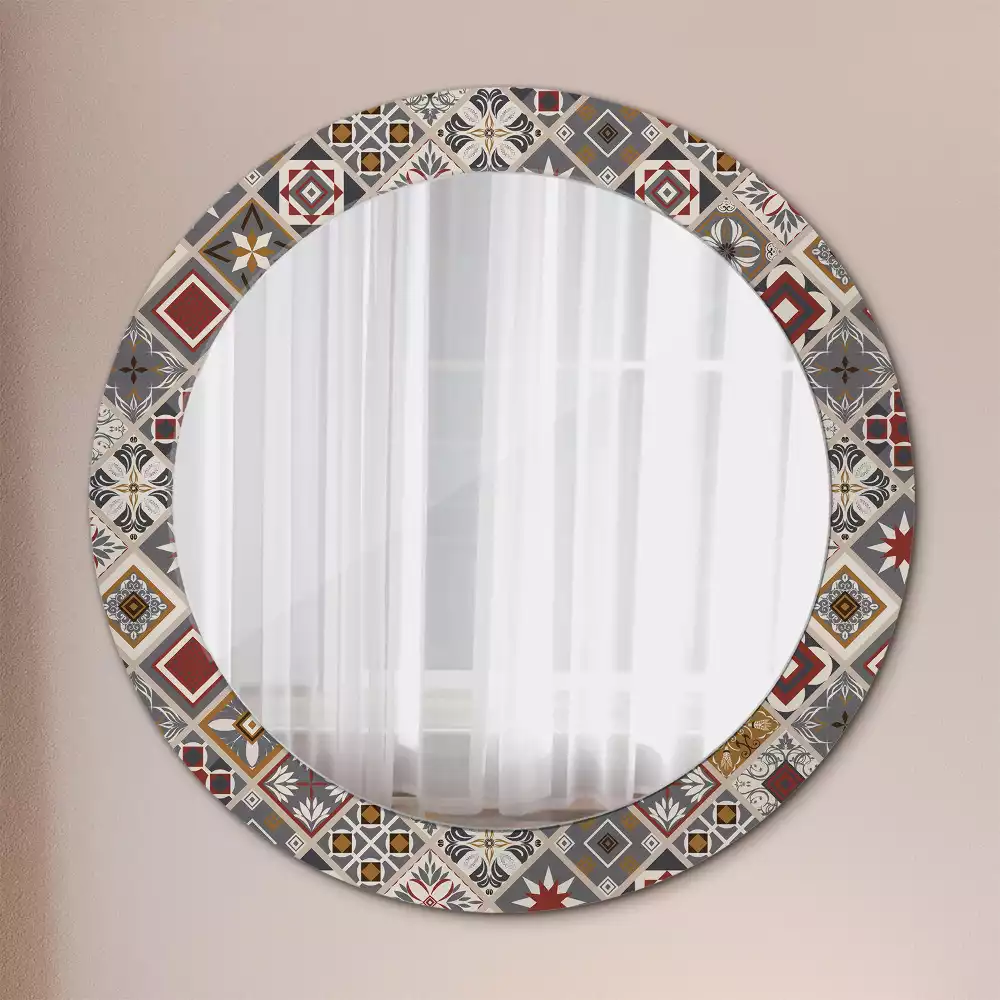 Miroir rond avec décoration Motif turc