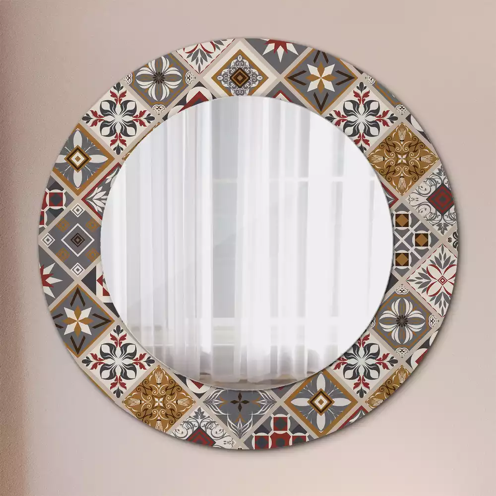 Miroir rond avec décoration Motif turc