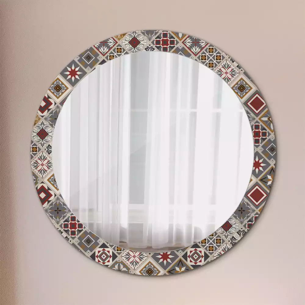 Miroir rond avec décoration Motif turc