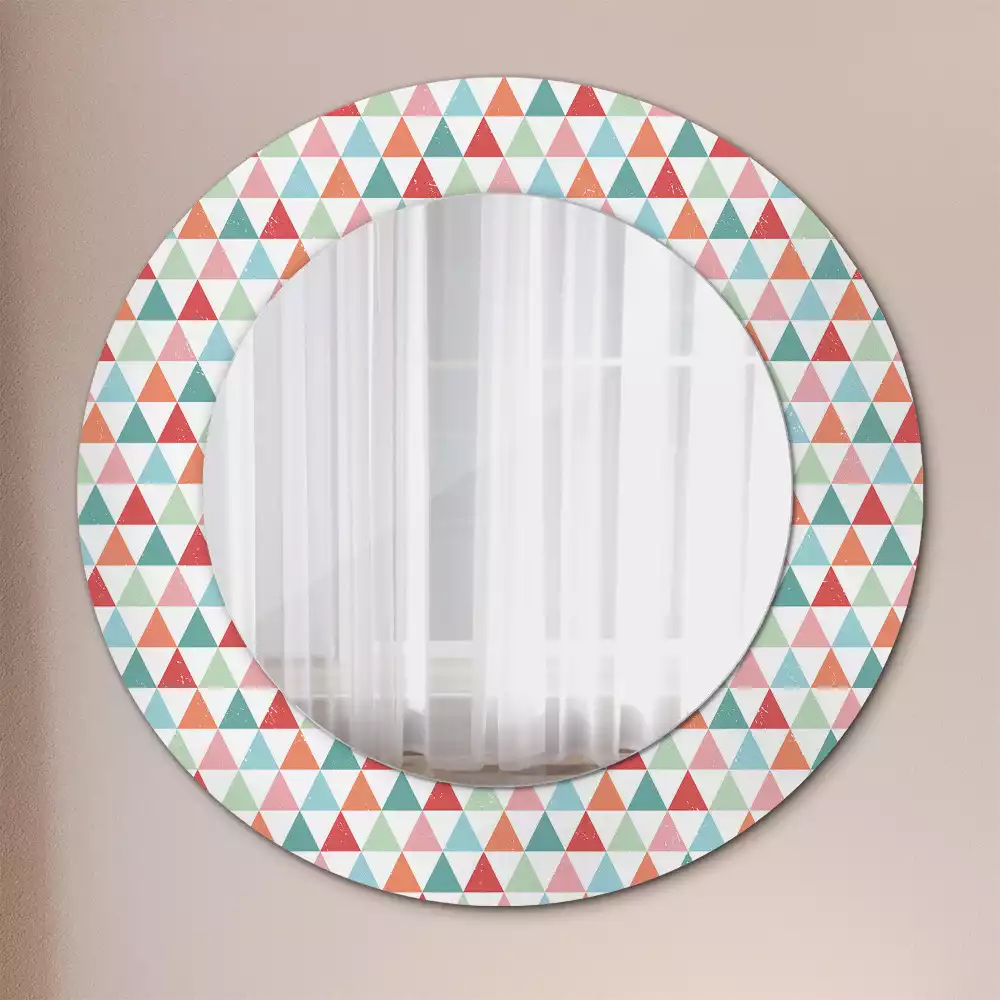 Miroir rond imprimé Motif géométrique