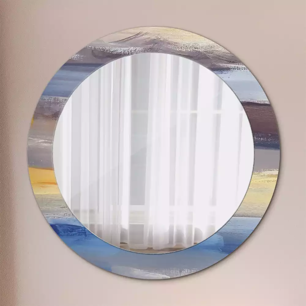 Miroir rond avec décoration Image abstraite