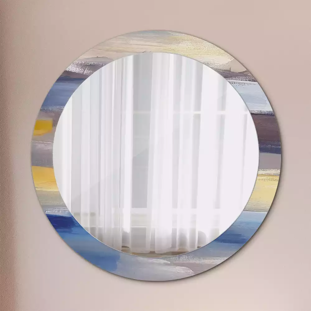 Miroir rond avec décoration Image abstraite