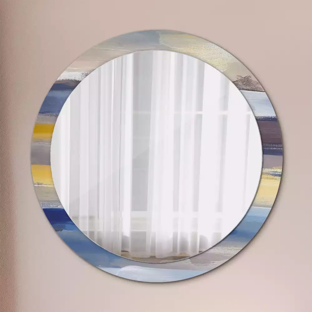 Miroir rond avec décoration Image abstraite