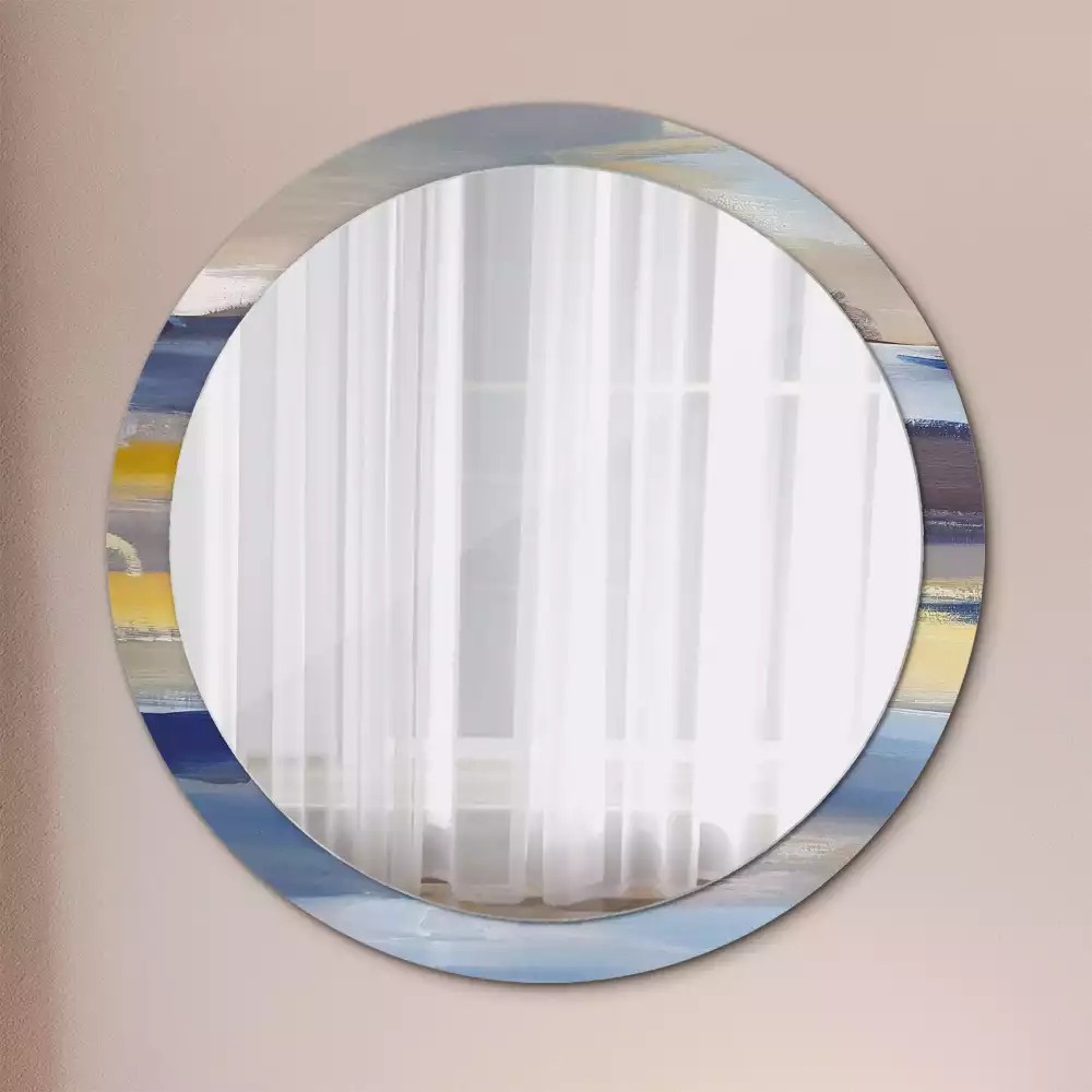 Miroir rond avec décoration Image abstraite