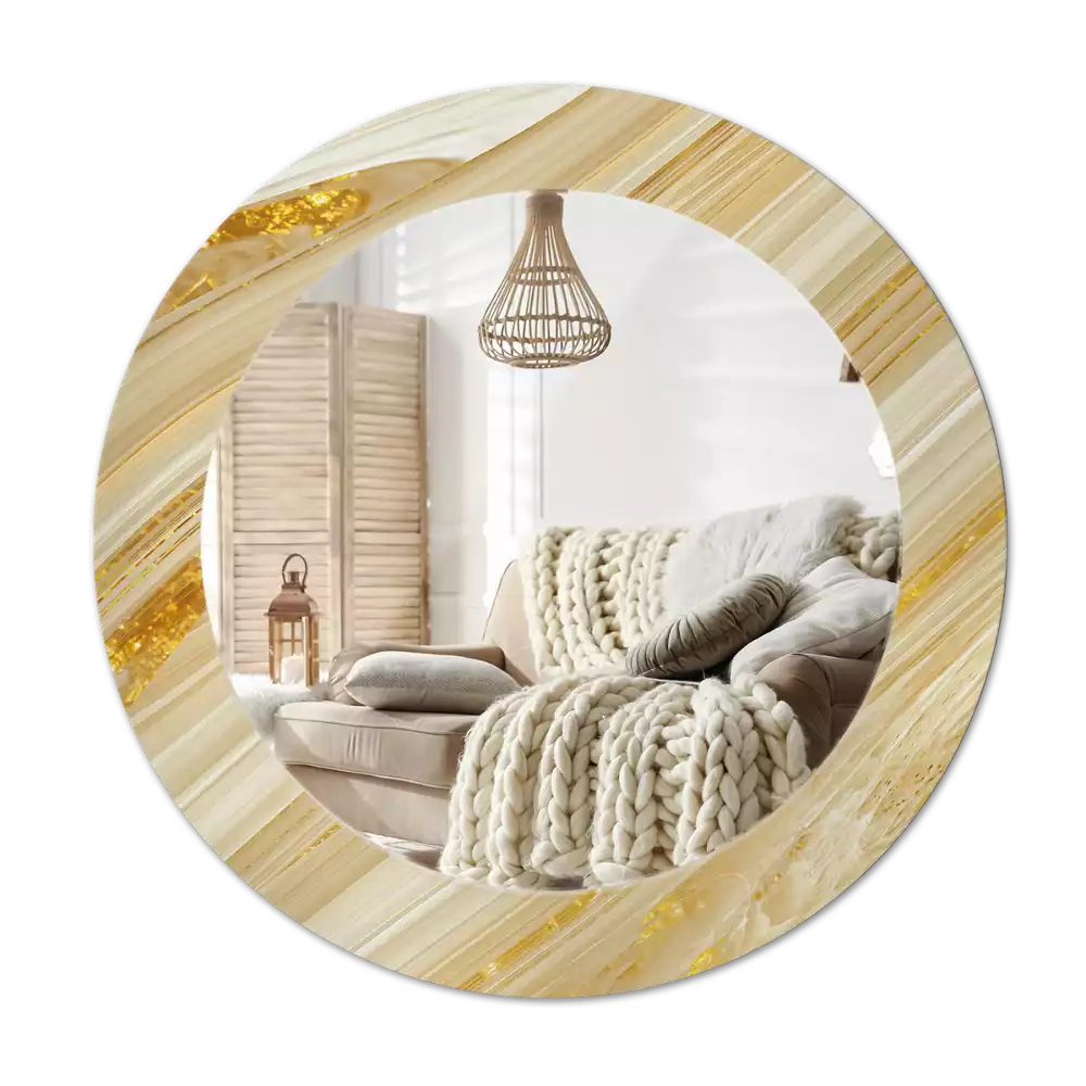 Miroir rond imprimé Motif abstrait