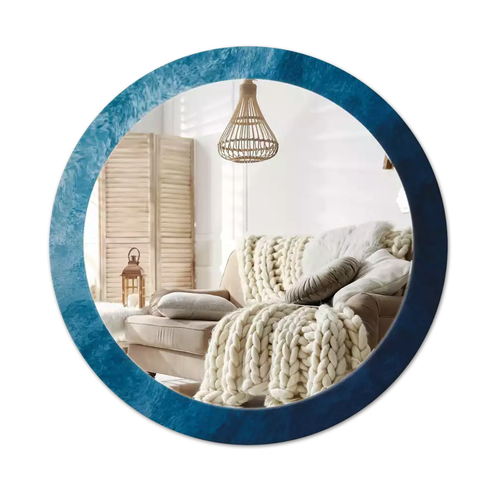 Miroir rond avec décoration Art abstrait