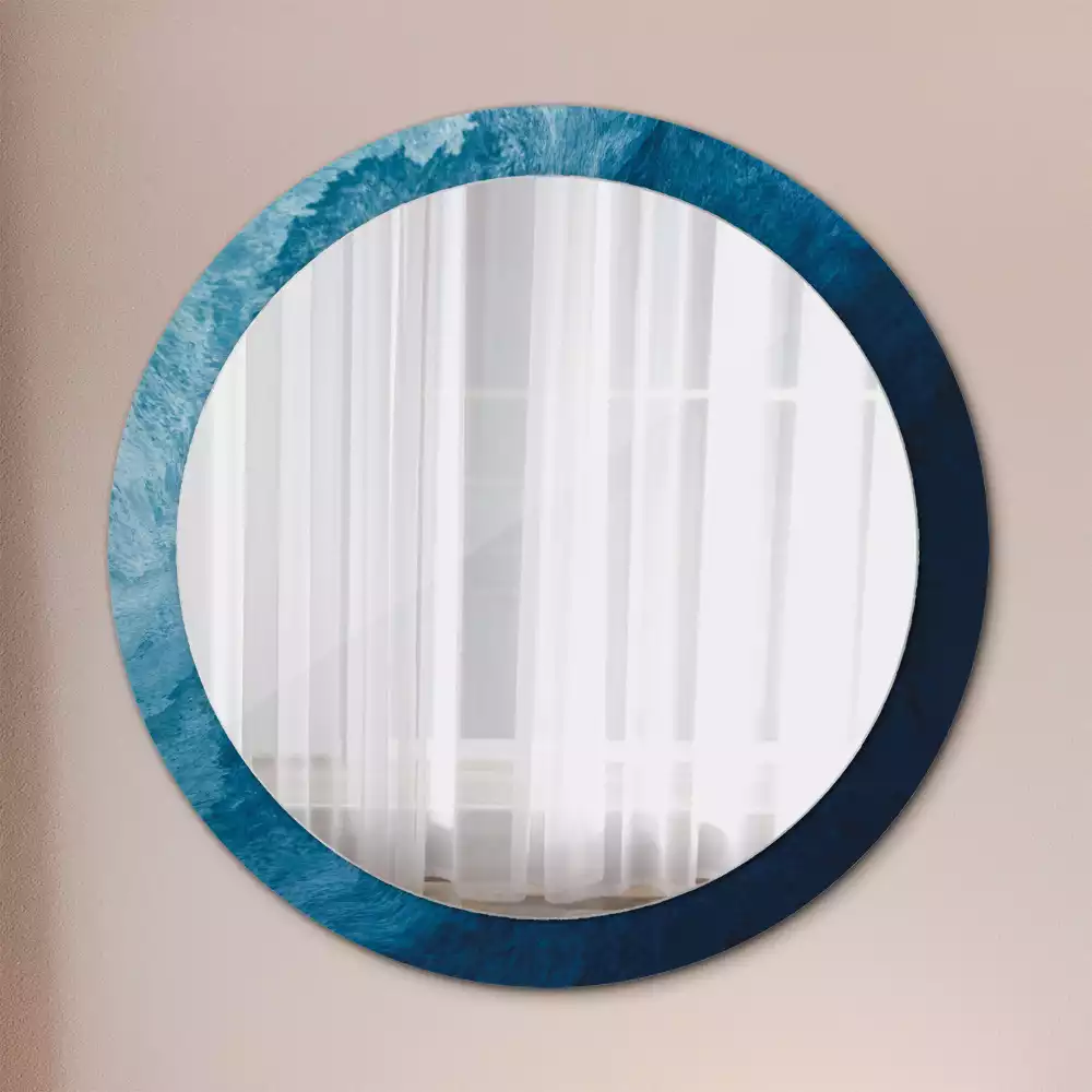 Miroir rond avec décoration Art abstrait