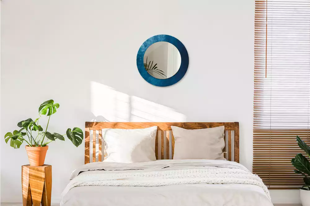 Miroir rond avec décoration Art abstrait