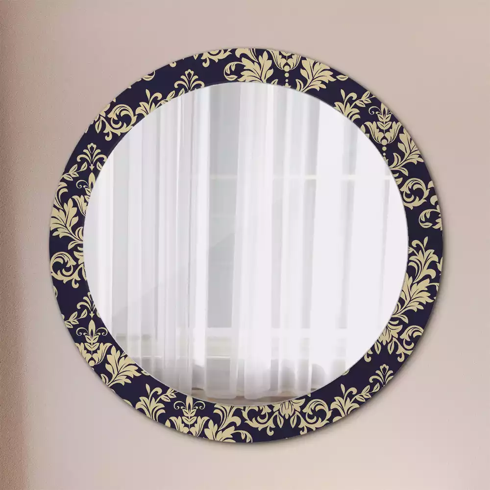 Miroir rond avec décoration Motif floral