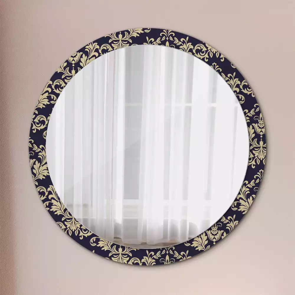 Miroir rond avec décoration Motif floral