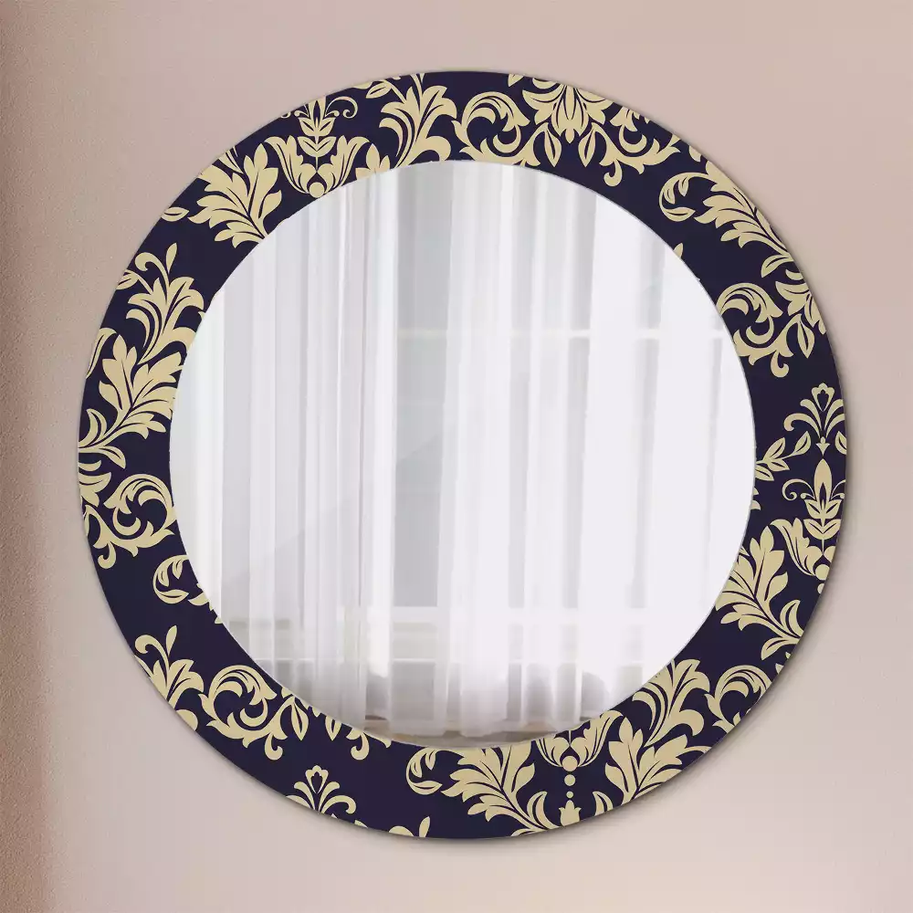 Miroir rond avec décoration Motif floral
