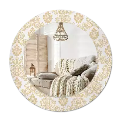 Miroir rond avec décoration Motif baroque