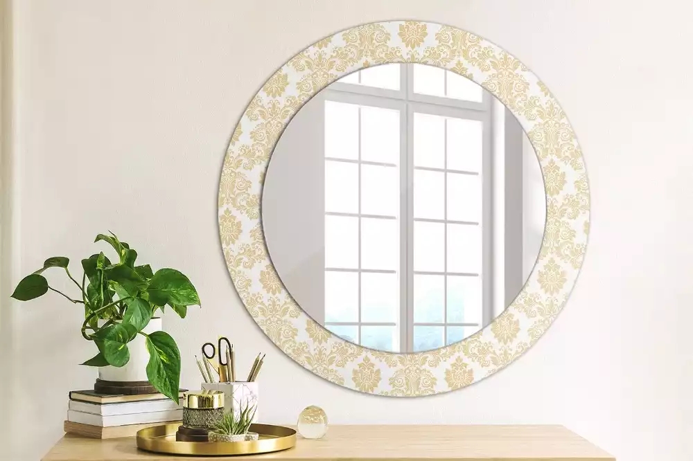 Miroir rond avec décoration Motif baroque
