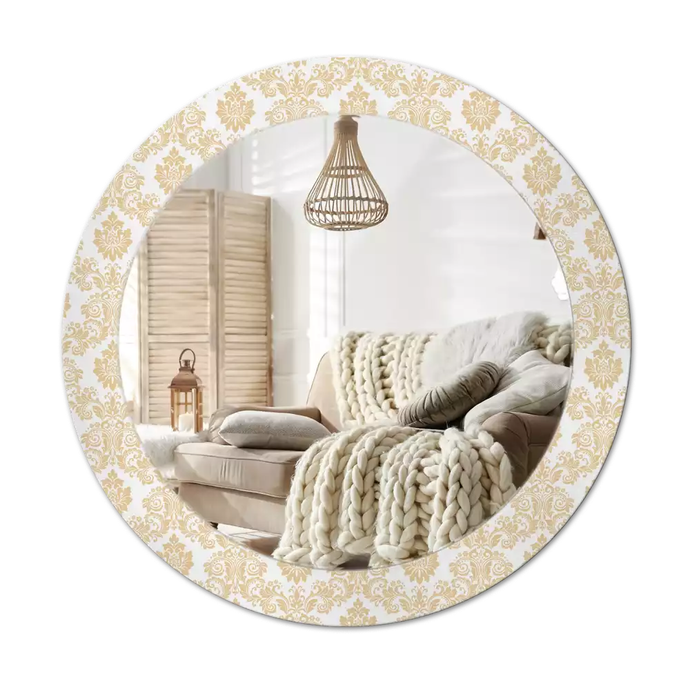 Miroir rond avec décoration Motif baroque