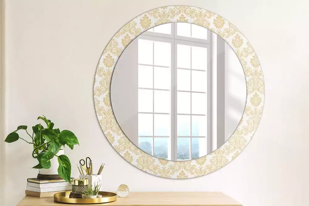 Miroir rond avec décoration Motif baroque