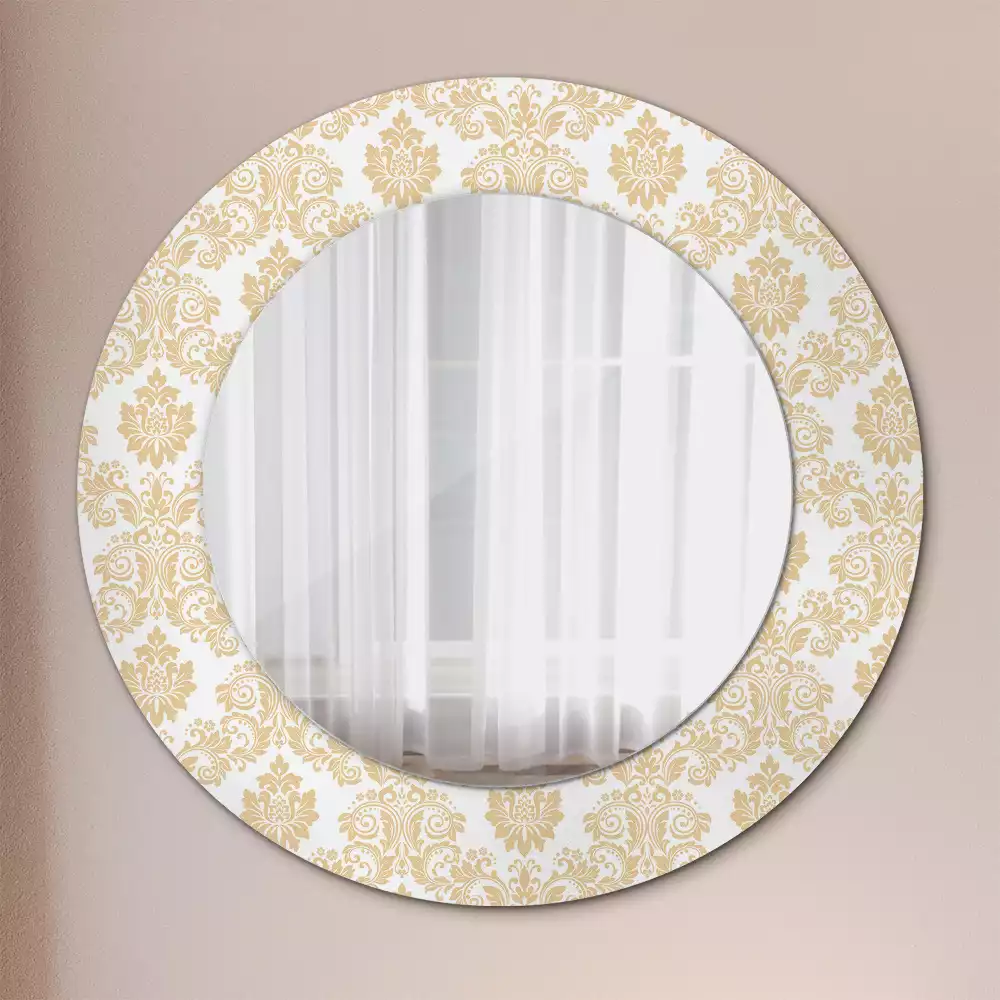 Miroir rond avec décoration Motif baroque