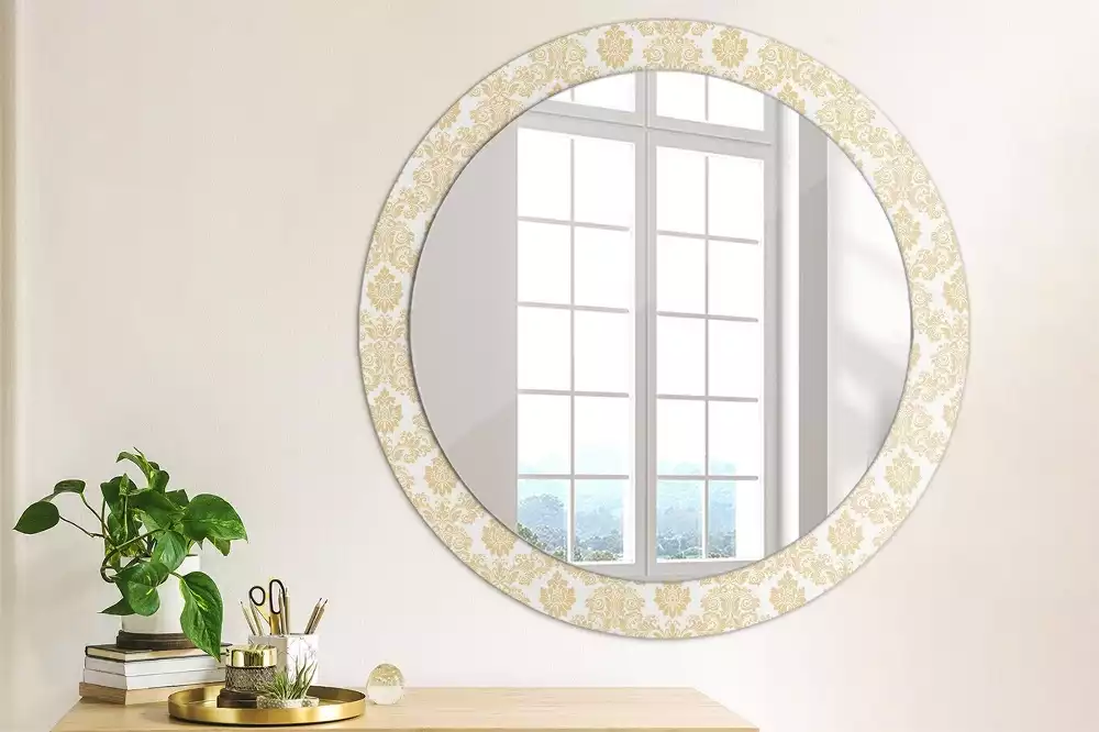 Miroir rond avec décoration Motif baroque