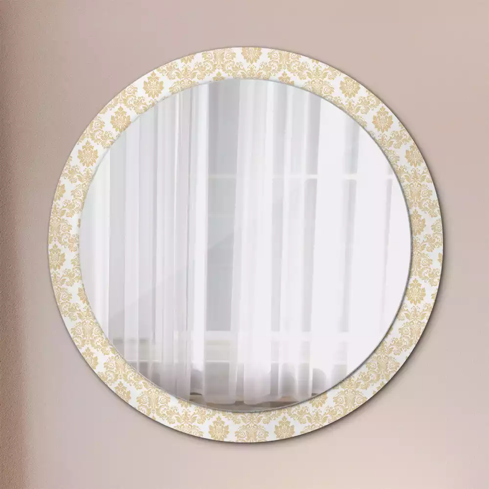 Miroir rond avec décoration Motif baroque