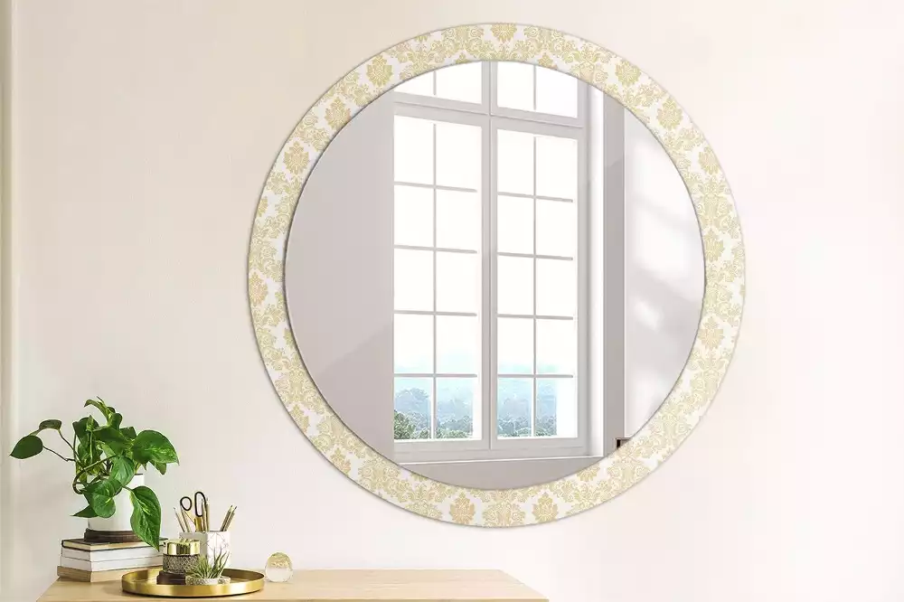 Miroir rond avec décoration Motif baroque