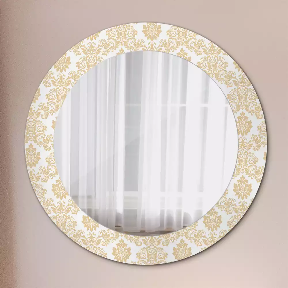 Miroir rond avec décoration Motif baroque