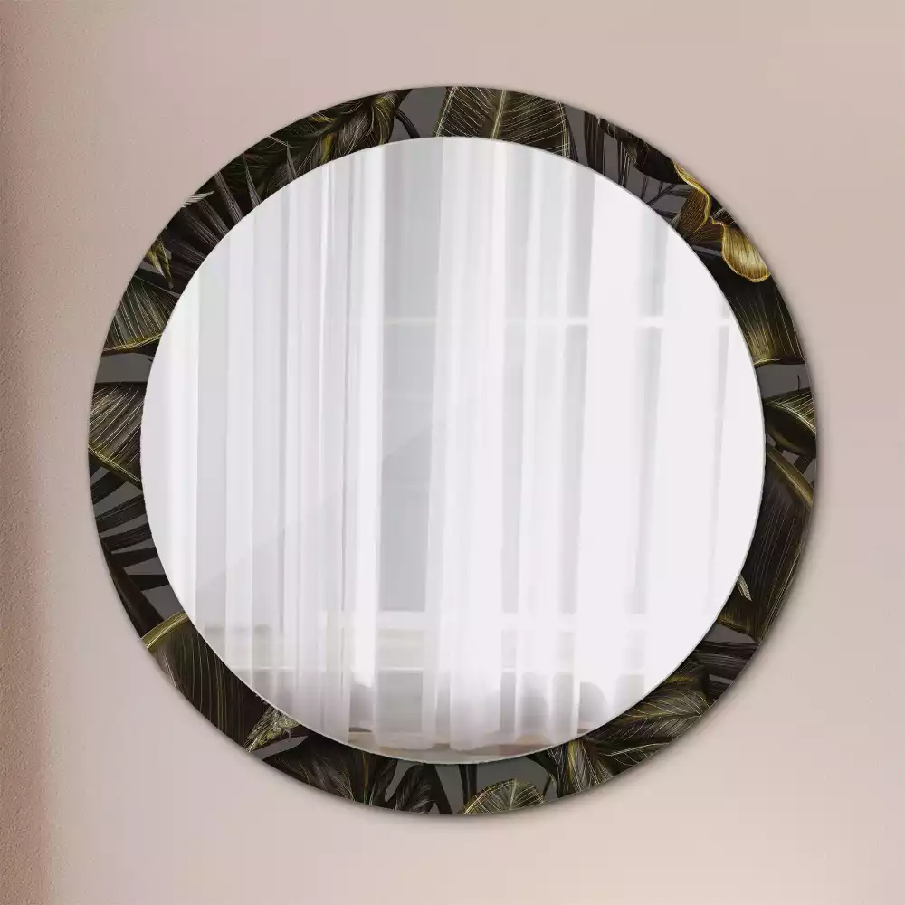 Miroir rond avec décoration Fleurs d’hibiscus