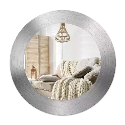 Miroir rond imprimé Imitation métal