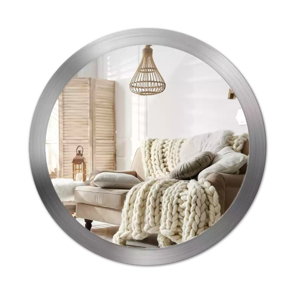 Miroir rond imprimé Imitation métal