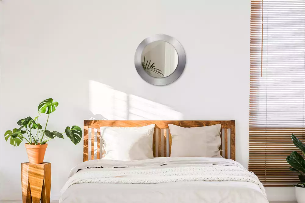 Miroir rond imprimé Imitation métal