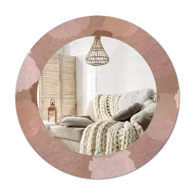 Miroir rond avec décoration Composition de roses