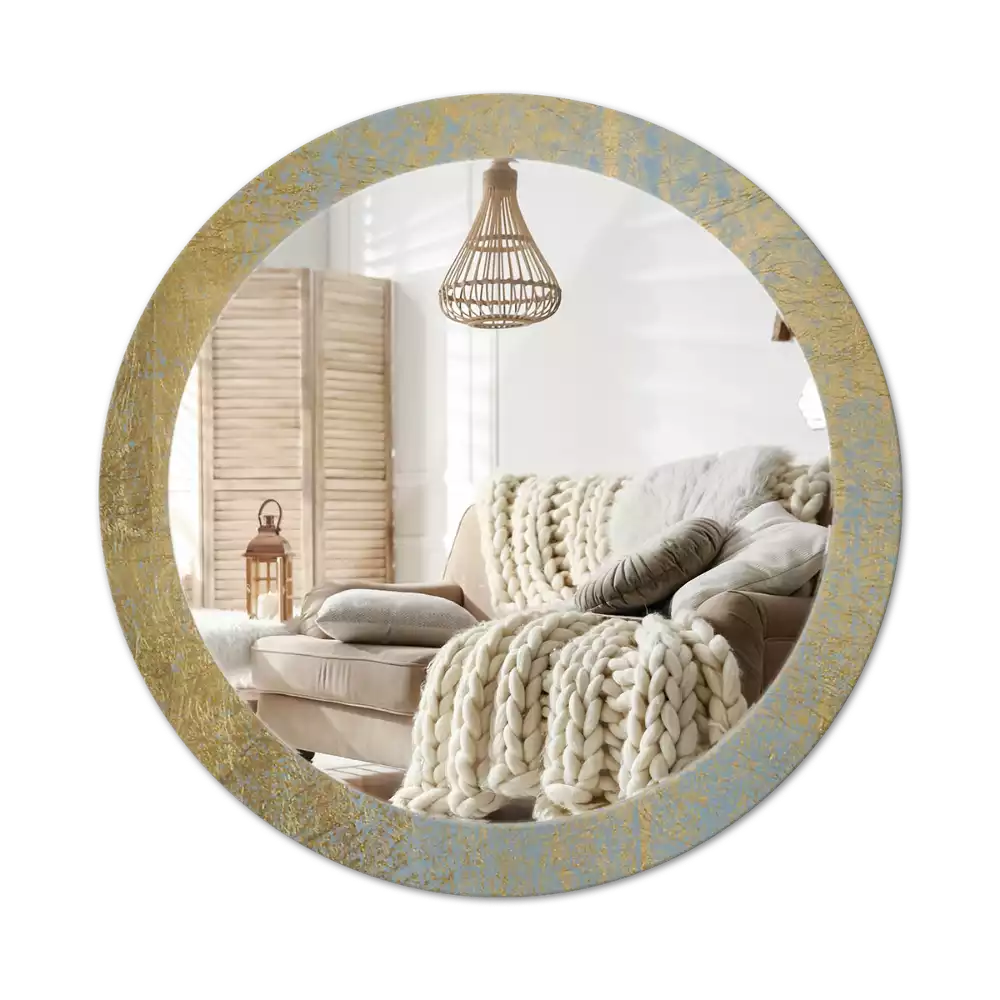 Miroir rond imprimé Motif loft