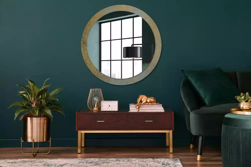 Miroir rond imprimé Motif loft