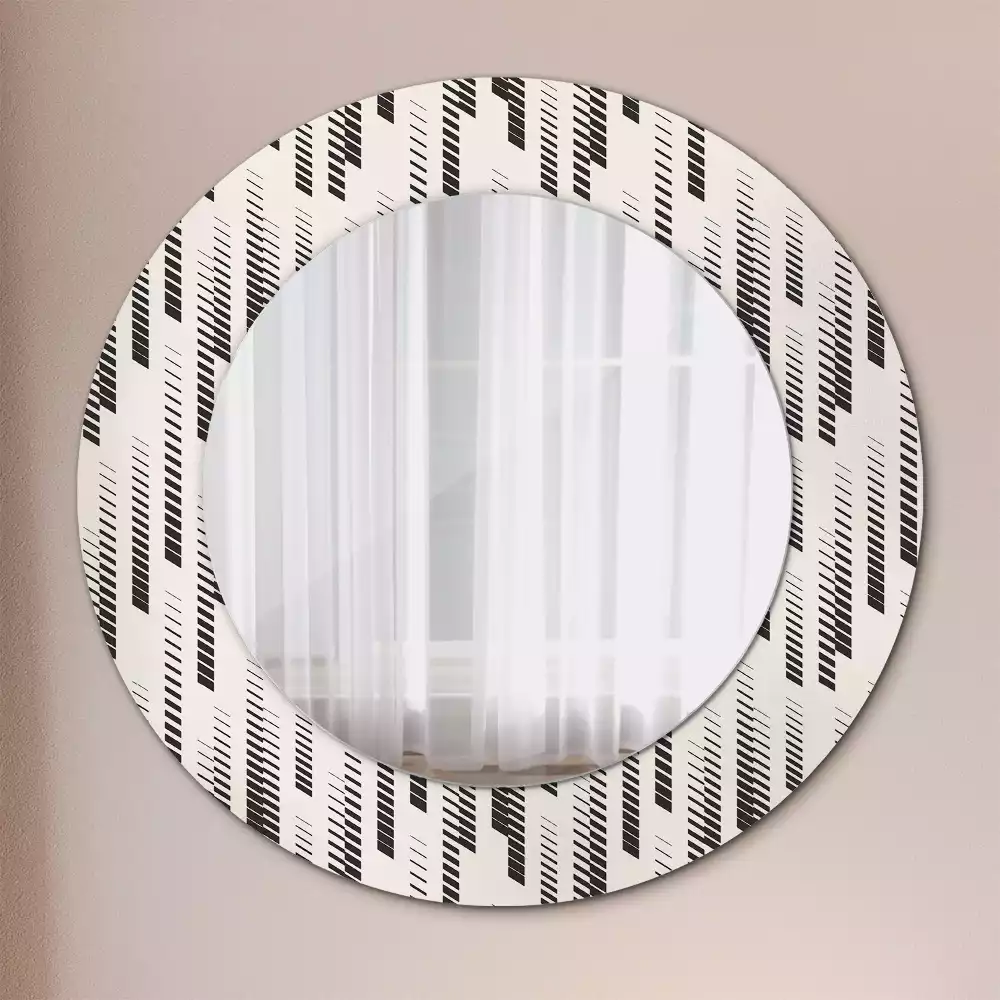 Miroir rond avec décoration Motif rayé