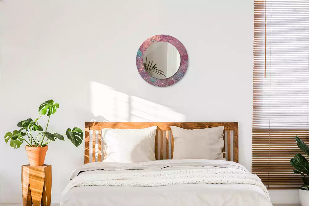 Miroir rond imprimé Festival des couleurs